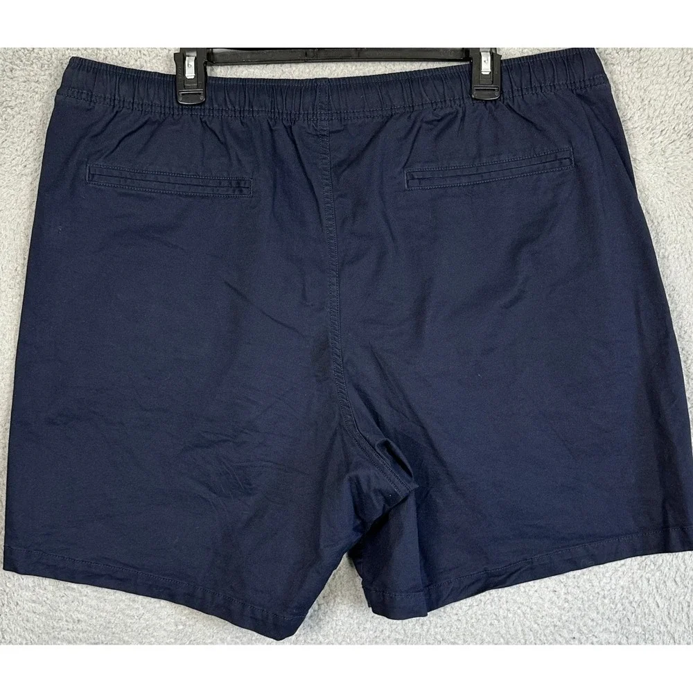 Gap Shorts Mens XL Navy Pull-On Chino Stretch Waist Drawstring Casual Pockets